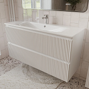 Тумба с раковиной подвесная (120см) Terminus Sicilia SIC101202900301O, белый