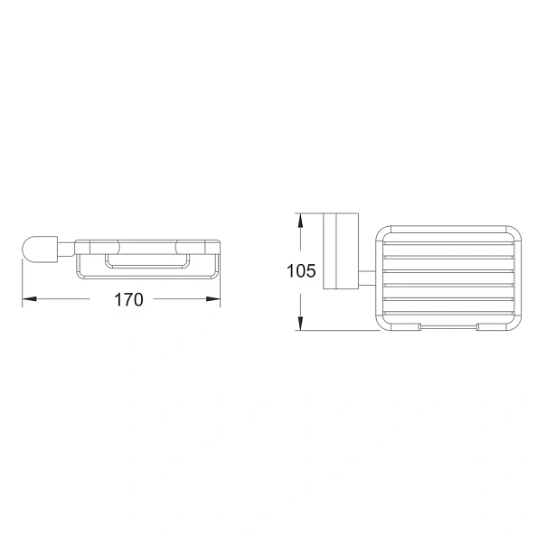 Мыльница Rose RG1704H, черный