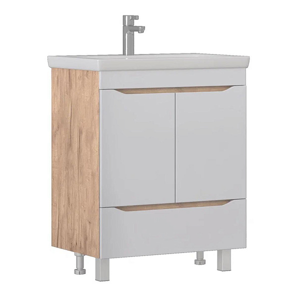 Тумба с раковиной напольная VIGO Grani 285 дуб золотой, 70 см