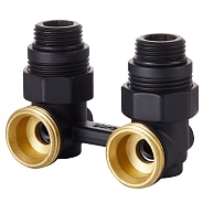 Узел нижнего подключения Royal Thermo угловой 1/2"х3/4" EK (белый) (RANPU11234WH)