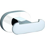 Крючок для ванной комнаты двойной Rav Slezak YUKON YUA0102CB, хром/белый