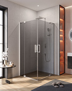 Душевой уголок Cezares Slider 90x90x195 мм, квадратный, хром (SLIDER-A-2-90/100-GRIGIO-Cr)