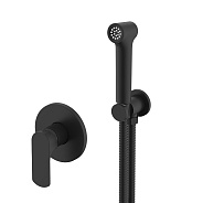 Смеситель Raglo R03.53.06 с гигиеническим душем встраиваемый , черный