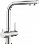 Смеситель для кухни встроенный излив для питьевой воды с запорным вентилем Blanco Fontas, нержавеющая сталь (525138)