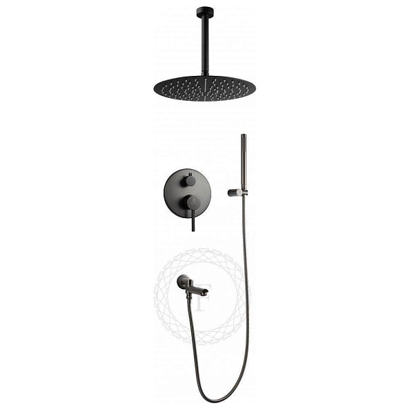 Душевая система встраиваемая FILARETE Roun FL1022BG, графит