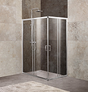 Душевой уголок BelBagno Unique 100x75x190 см, прямоугольный, хром (UNIQUE-AH-2-100/115-75/90-C-Cr)
