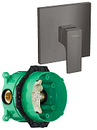 32565340S Set HG Metropol смеситель для душа (32565340+01800180) шлиф,черный хром