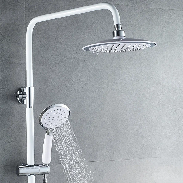 Душевая система Shevanik S9836F, белый/хром