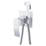Гигиенический душ со смесителем Rose R1505F, белый/хром