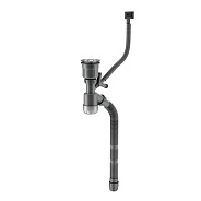 Сифон для мойки Splenka S600.40.05 одинарный с прямоугольным переливом, нержавеющая сталь, сатин