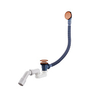 Слив-перелив для ванны Raglo R600.30.33 полуавтоматический (с тросиком), латунь/пластик, матовая мед