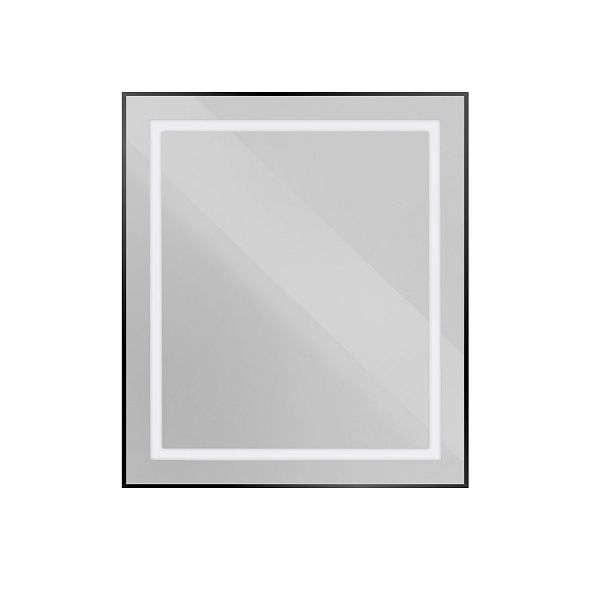 Зеркало в алюминиевой раме со встроенным светильником BelBagno Kraft 700 х 32 х 800 (SPC-KRAFT-700-800-SENS-NERO)