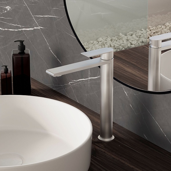 Смеситель для раковины Vincea Vogue (SS) VBF-2VS2BN однорычажный, сатин