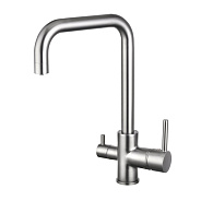 Смеситель для кухни с подключением фильтра Shevanik S228L, сатин