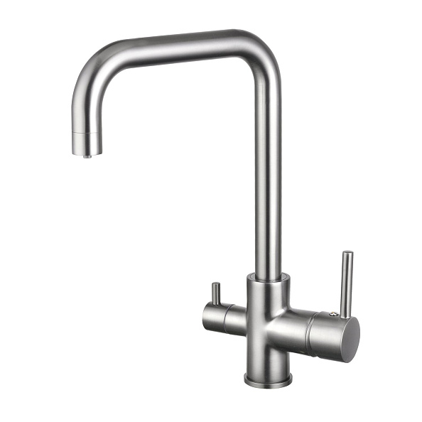 Смеситель для кухни с подключением фильтра Shevanik S228L, сатин