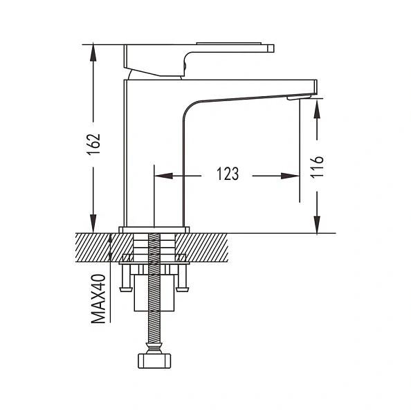 Смеситель для раковины Shevanik S9001F, белый/хром