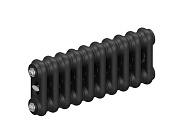 Стальной трубчатый радиатор Rifar Tubog 2018 B1, 10 секций антрацит, боковое подключение