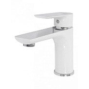 Смеситель для раковины Hansberge H1099W, белый/хром