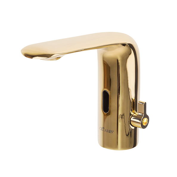 Сенсорный смеситель для раковины Cezares Vague, золото (VAGUE-ELS-03-W0)