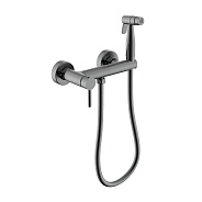 Смеситель Raglo с гигиеническим душем настенный, графит (R20.51.09)