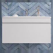 Тумба Velvex подвесная Pulsus 100 Белая (tp.PUL.PUL.100.1Y белый глянец)