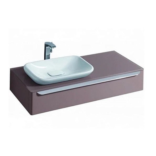 824261000 myDay Шкафчик под раковину 1150x200x520 мм.какао с молоком+245460600 Раковина встраиваемая на столешницу 600 мм