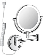 AQ4915CR зеркало косметическое настенное с подсветкой 5х