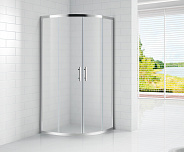 Душевой уголок Cezares Eco 90x90x190 мм, полукруглый, хром (ECO-O-R-2-90-P-Cr)
