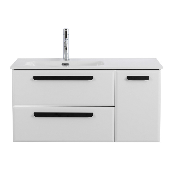 База под раковину подвесная Cezares Eco-Cer-N 1000х457х500, Bianco Lucido (ECO-CER-N-1000-2C-1A-SO-BL-L)