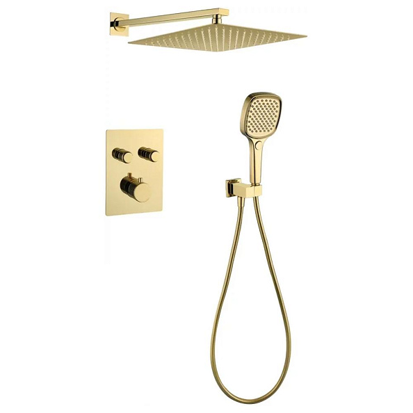 Душевая система встраиваемая (без излива) Grocenberg GB5040GO, золото