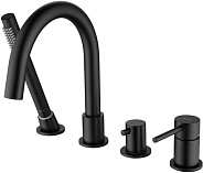 AQ1348MB ЕВРОПА смеситель на борт ванны на 4 отв., матовый черный