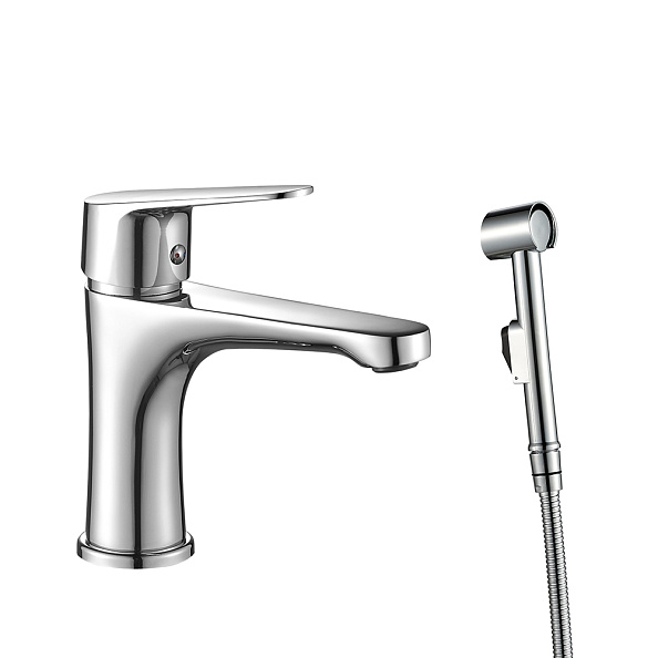 Смеситель для раковины с гигиеническим душем WesnaArt NOVA NOV03-212, хром