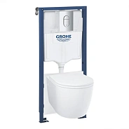103849SH00 Grohe Bau Ceramic Комплект 5 в 1 подвесной унитаз, инсталляция, сиденье с микролифтом