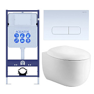 SET AQUATEK АЛЬТАИР-013 4в1 (рама AQUATEK Standard INS-0000012+крепеж KKI-0000002+клавиша KDI-0000013+унитаз АЛЬТАИР AQ1980-00 с тонким сиденьем soft-