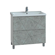 Тумба с раковиной напольная VIGO Geometry 025 бетон, 80 см