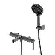 Смеситель для ванны с душем DQ Bonn короткий излив графит (DA1703206)