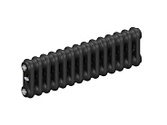 Стальной трубчатый радиатор Rifar Tubog 2018 B1, 14 секций антрацит, боковое подключение