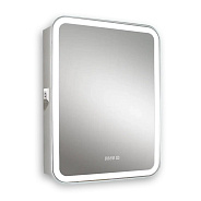 Зеркало-шкаф Silver Mirrors Фиджи 50 - 4.2 левый (часы, ТХ, сенсорный выключатель)