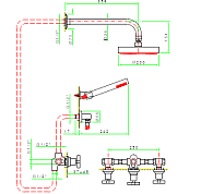 Душевой комплект Nicolazzi Mac Kinley 05, Brushed Brass (2233EXT OS 29)