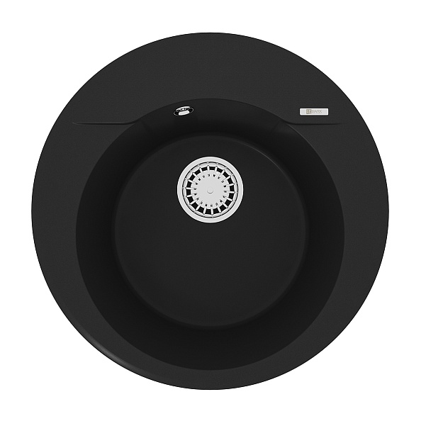 Кухонная мойка Lemark SULA 500 врезная круглая из кварцгранита цвет: Антрацит (9910001)