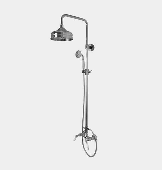 Душевая стойка Fima Carlo Frattini Herend, античная бронза/белый (F5405/2BR)