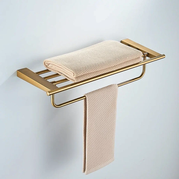 Полка для полотенец Shevanik SG5708G, золотой сатин