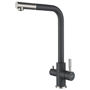 Смеситель для кухни с подключением фильтра GranFest Z-5421, темно-серый