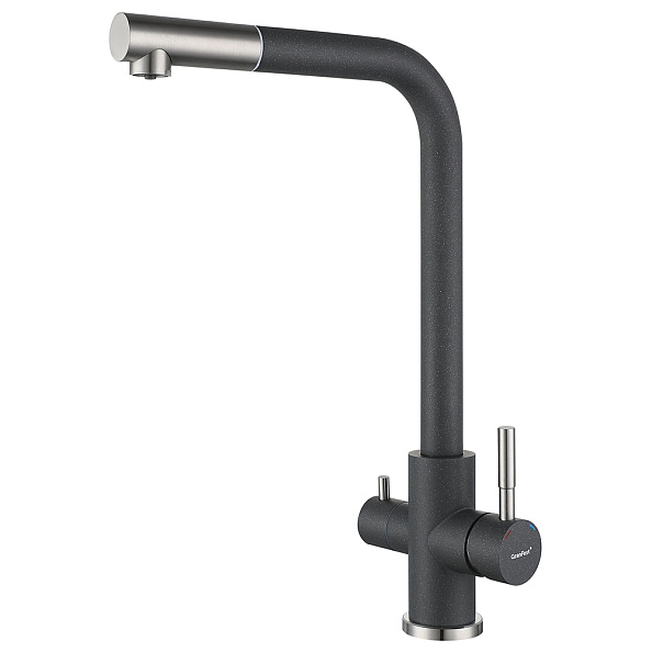 Смеситель для кухни с подключением фильтра GranFest Z-5421, темно-серый