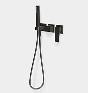 Смеситель для душа Fima Carlo Frattini Zeta, на 2 потребителя, чёрный хром (F3989WX8CN)