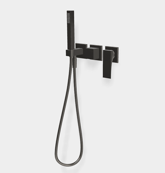 Смеситель для душа Fima Carlo Frattini Zeta, на 2 потребителя, чёрный хром (F3989WX8CN)