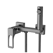 Смеситель Splenka S55.51.09 с гигиеническим душем настенный, графит