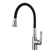 Смеситель для кухни с гибким изливом Raffine F303L-3, сатин