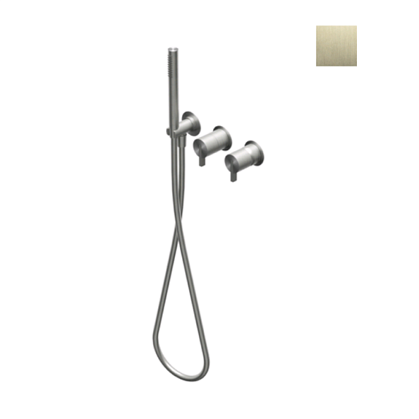 Смеситель для душа Ritmonio DOT316, на 2/3 потребителя, шампань брашированная PVD (PR50GG202F44)