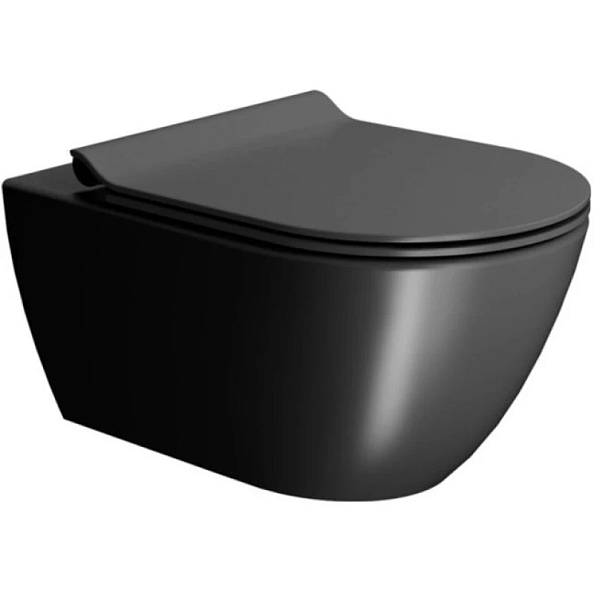 881526 GSI PURA Унитаз подвесной безободковый Swirlflush 55х36, Color ELements, цвет ardesia matte